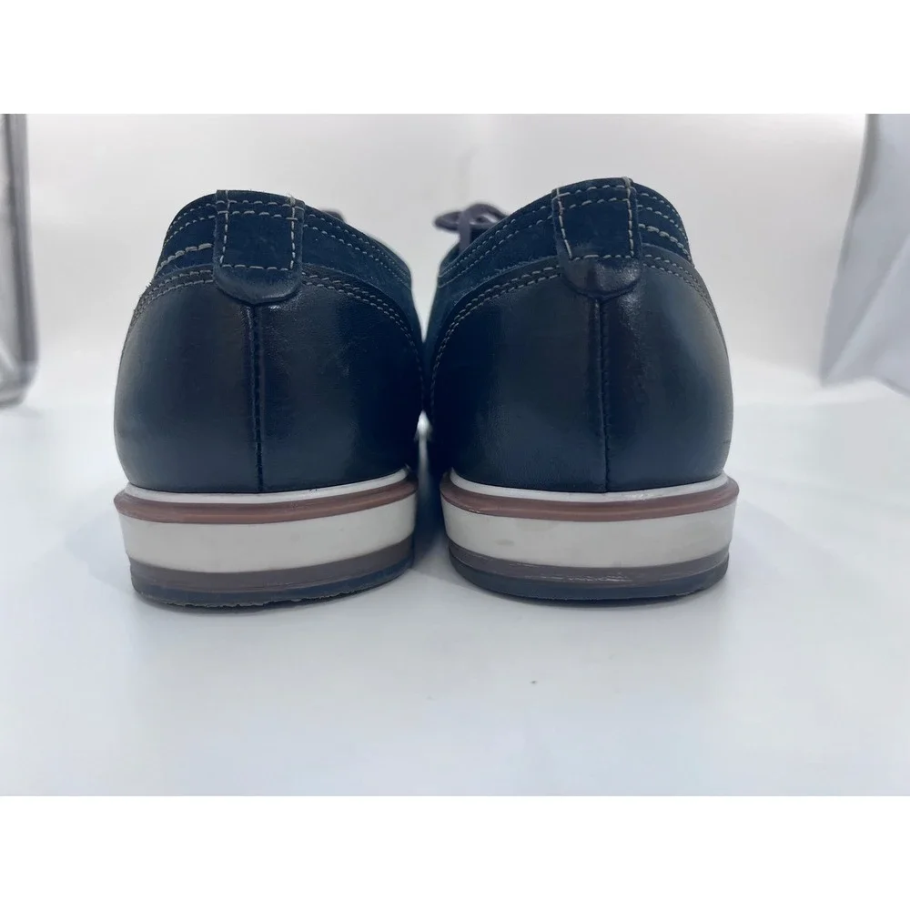 Pegada Amortech Mens Navy Blue Suede Leather Derby Shoes Size 10.5 Brazil